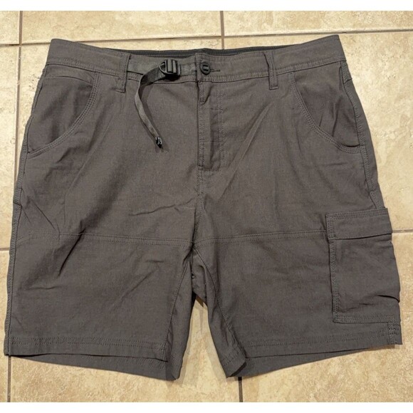 Prana Other - prAna Shorts Mens 36 8" Stretch Zion Charcoal Cargo Pockets Belted Hiking